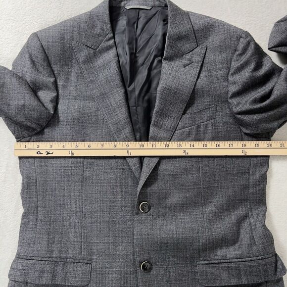 Canali Milano Wool Blazer Mens Sz 52R Gray 2 Button Single Vent - Picture 9 of 15